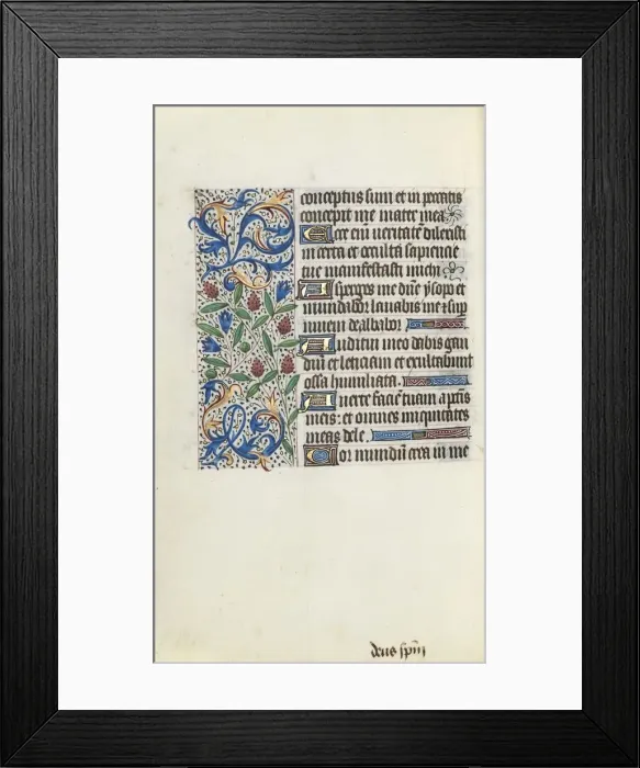 Framed Print : Book of Hours (Use of Rouen): fol. 134v, c. 1470. Creator: Master of the Geneva Latini (French Framed Print : Book of Hours (Use of Rouen): fol. 134v, c. 1470. Creator: Master of the Geneva Latini (French