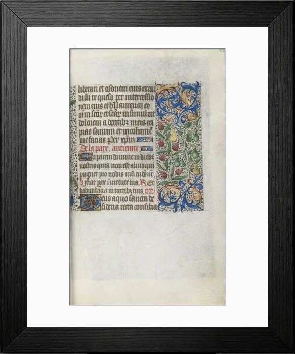 Framed Print : Book of Hours (Use of Rouen): fol. 55r, c. 1470. Creator: Master of the Geneva Latini (French Framed Print : Book of Hours (Use of Rouen): fol. 55r, c. 1470. Creator: Master of the Geneva Latini (French