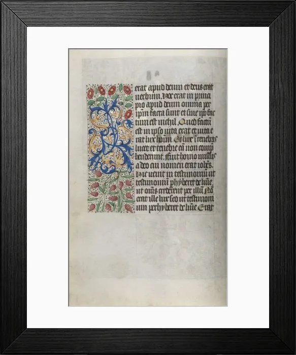 Framed Print : Book of Hours (Use of Rouen): fol. 13v, c. 1470. Creator: Master of the Geneva Latini (French Framed Print : Book of Hours (Use of Rouen): fol. 13v, c. 1470. Creator: Master of the Geneva Latini (French