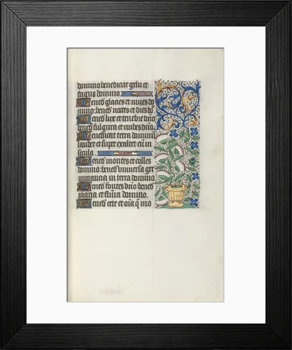Framed Print : Book of Hours (Use of Rouen): fol. 43r, c. 1470. Creator: Master of the Geneva Latini (French Framed Print : Book of Hours (Use of Rouen): fol. 43r, c. 1470. Creator: Master of the Geneva Latini (French