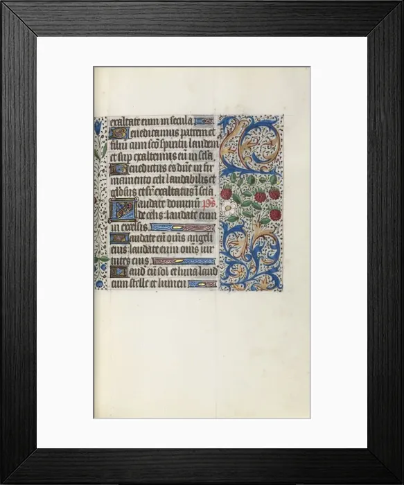Framed Print : Book of Hours (Use of Rouen): fol. 44r, c. 1470. Creator: Master of the Geneva Latini (French Framed Print : Book of Hours (Use of Rouen): fol. 44r, c. 1470. Creator: Master of the Geneva Latini (French