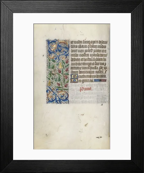 Framed Print : Book of Hours (Use of Rouen): fol. 55v, c. 1470. Creator: Master of the Geneva Latini (French Framed Print : Book of Hours (Use of Rouen): fol. 55v, c. 1470. Creator: Master of the Geneva Latini (French