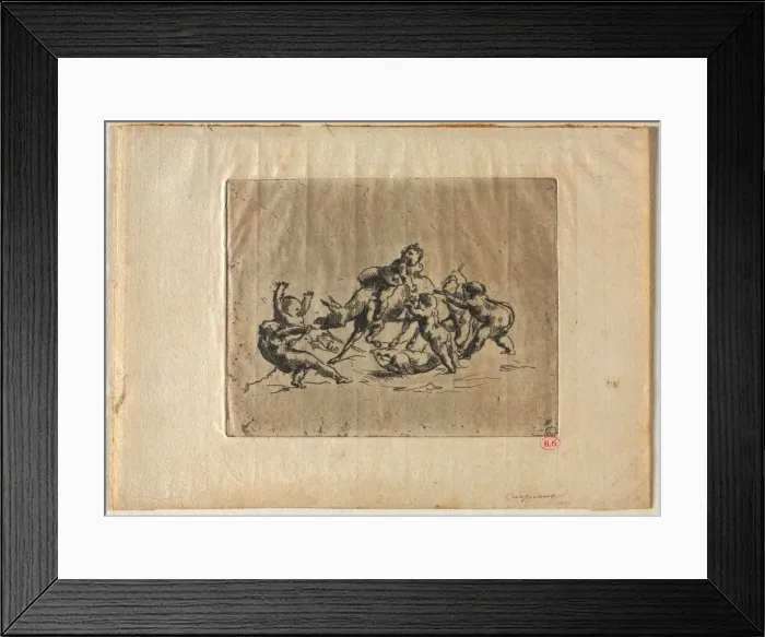 Framed Print : Bacchanal with Children and Donkey. Creator: Jean-Baptiste Carpeaux (French, 1827-1875) Framed Print : Bacchanal with Children and Donkey. Creator: Jean-Baptiste Carpeaux (French, 1827-1875)