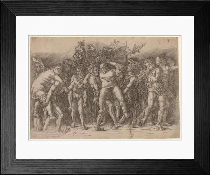 Framed Print : Bacchanal with Silenus. Creator: Giovanni Antonio da Brescia (Italian) Framed Print : Bacchanal with Silenus. Creator: Giovanni Antonio da Brescia (Italian)