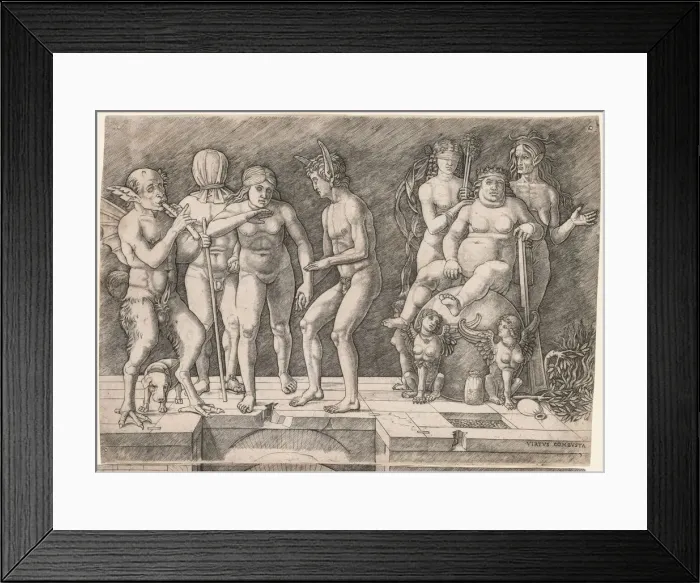 Framed Print : Allegory of the Fall of Ignorant Humanity, c. 1500-1505. Creator: Giovanni Antonio da Brescia Framed Print : Allegory of the Fall of Ignorant Humanity, c. 1500-1505. Creator: Giovanni Antonio da Brescia