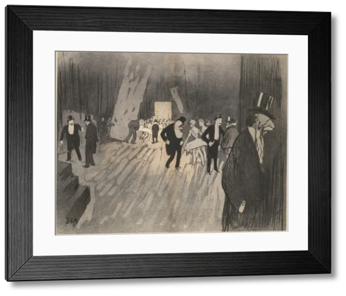 Framed Print : Backstage of the Ballet, c. 1900. Creator: Sem (Georges Gourcat) (French, 1863-1934) Framed Print : Backstage of the Ballet, c. 1900. Creator: Sem (Georges Gourcat) (French, 1863-1934)