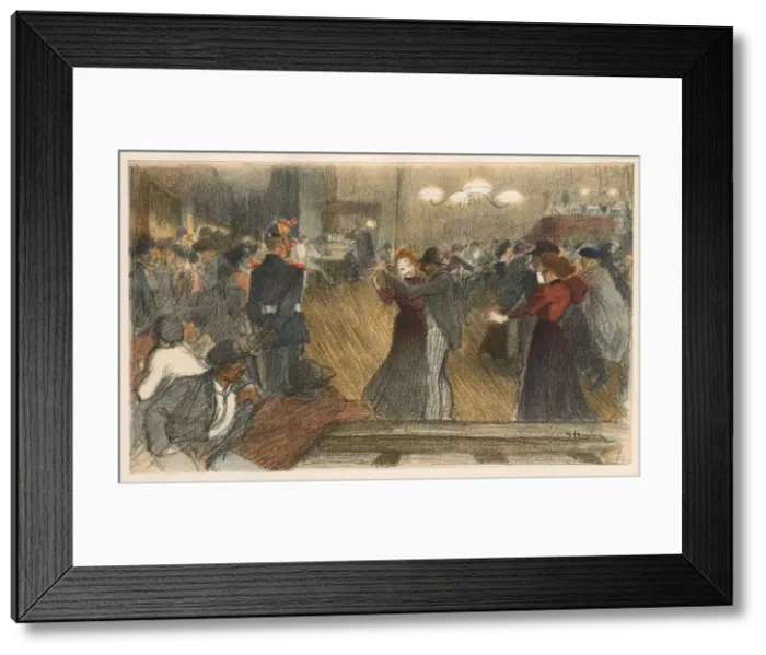 Framed Print : Bal de Barriere, 1898. Creator: Theophile Alexandre Steinlen (Swiss, 1859-1923) Framed Print : Bal de Barriere, 1898. Creator: Theophile Alexandre Steinlen (Swiss, 1859-1923)