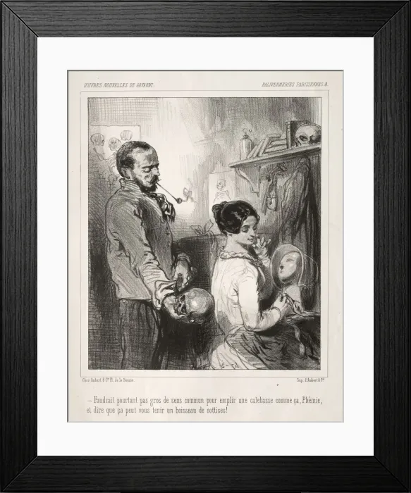 Framed Print : Baliverneries Parisiennes. Creator: Paul Gavarni (French, 1804-1866) Framed Print : Baliverneries Parisiennes. Creator: Paul Gavarni (French, 1804-1866)