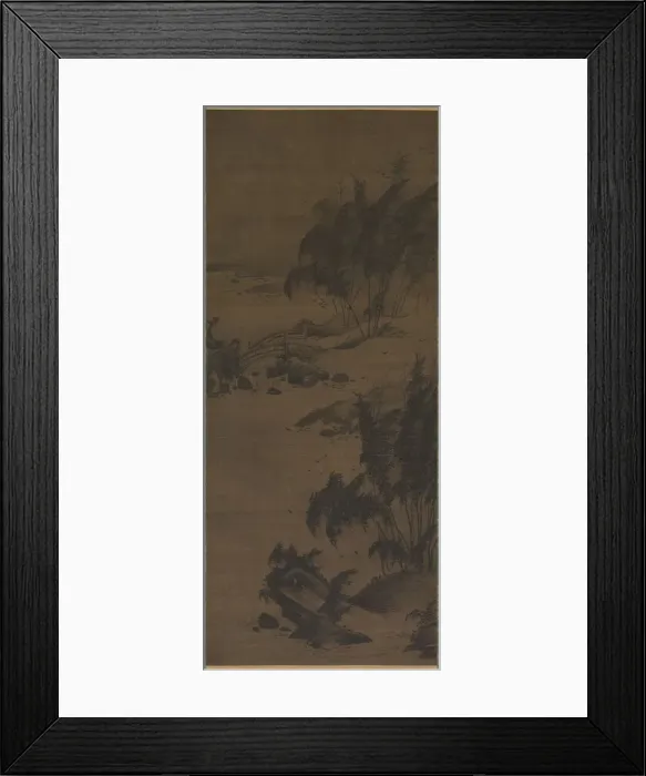 Framed Print : Bamboo in Wind, early 1500s. Creator: Genga (Japanese), attributed to Framed Print : Bamboo in Wind, early 1500s. Creator: Genga (Japanese), attributed to