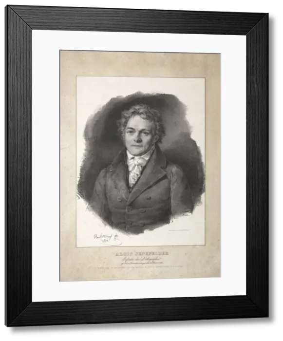 Framed Print : Aloys Senefelder. Creator: Franz Seraph Hanfstaengl (German, 1804-1877) Framed Print : Aloys Senefelder. Creator: Franz Seraph Hanfstaengl (German, 1804-1877)
