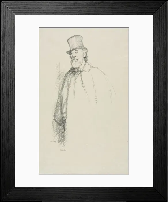 Framed Print : Alphonse Legros, 1897. Creator: William Rothenstein (British, 1872-1945) Framed Print : Alphonse Legros, 1897. Creator: William Rothenstein (British, 1872-1945)