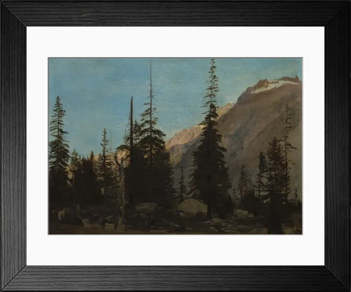 Framed Print : Alpine Landscape: The Handegg, Switzerland, 1850s. Creator: Jean-Leon Gerome