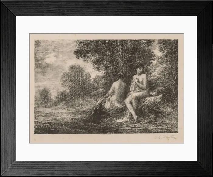 Framed Print : Bathers, 1881. Creator: Henri Fantin-Latour (French, 1836-1904) Framed Print : Bathers, 1881. Creator: Henri Fantin-Latour (French, 1836-1904)