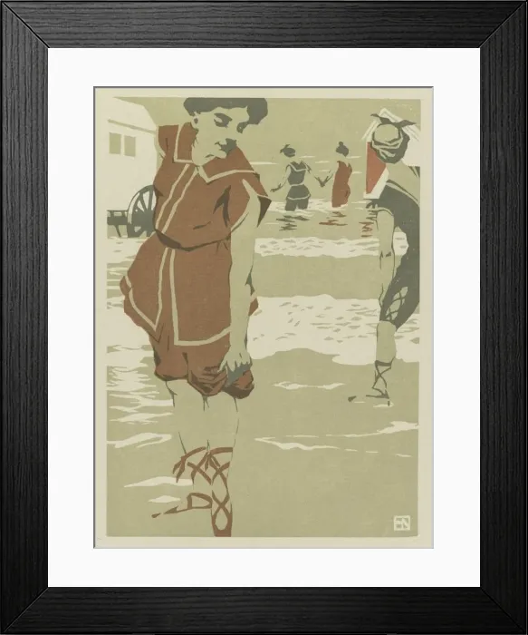 Framed Print : Bathers, c. 1900. Creator: Hans von Newmann (German, 1873-1957) Framed Print : Bathers, c. 1900. Creator: Hans von Newmann (German, 1873-1957)