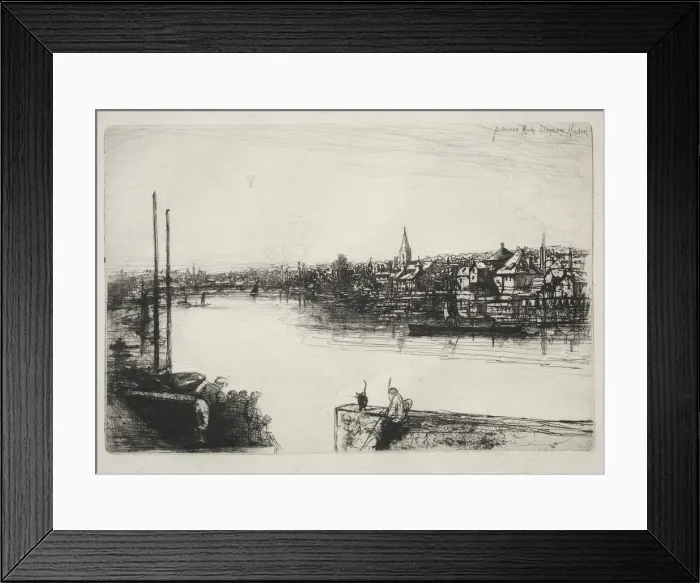 Framed Print : Battersea Reach. Creator: Francis Seymour Haden (British, 1818-1910) Framed Print : Battersea Reach. Creator: Francis Seymour Haden (British, 1818-1910)