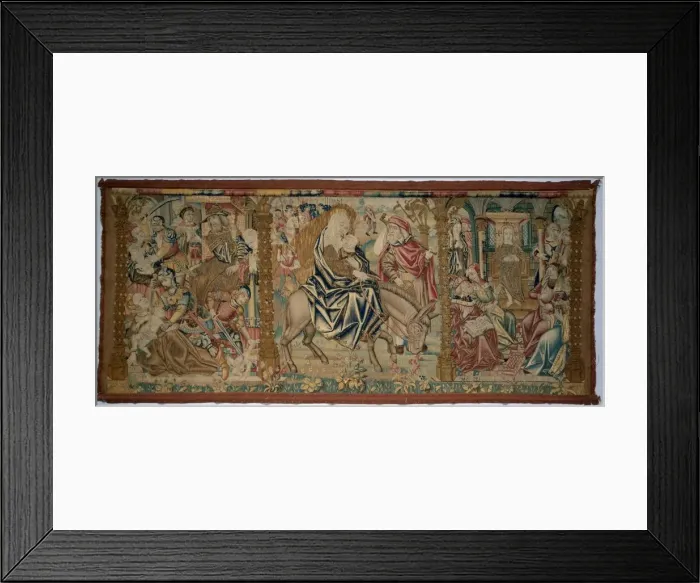 Framed Print : Altar Frontal: Scenes from the Childhood of Christ, c. 1500. Creator: Unknown Framed Print : Altar Frontal: Scenes from the Childhood of Christ, c. 1500. Creator: Unknown