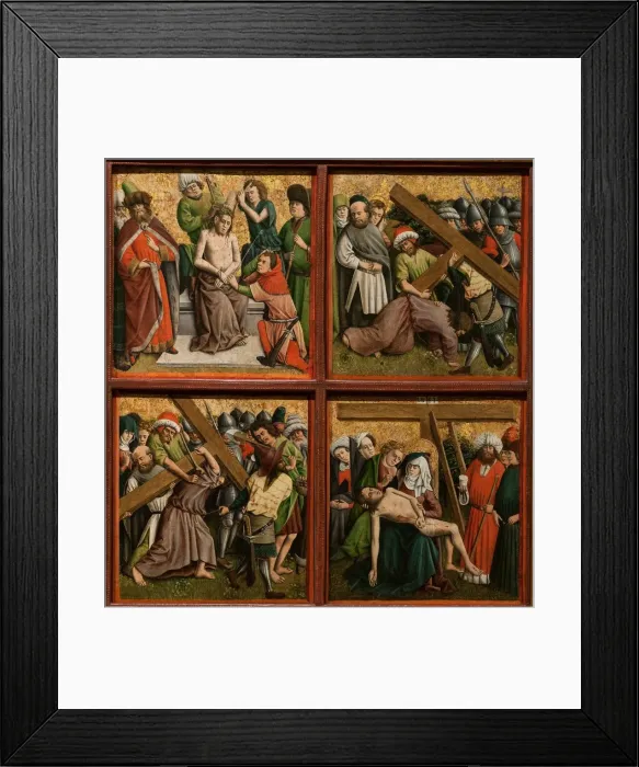 Framed Print : Altarpiece with The Passion of Christ, c. 1440s. Creator: Master of the Schlagl Altarpiece Framed Print : Altarpiece with The Passion of Christ, c. 1440s. Creator: Master of the Schlagl Altarpiece