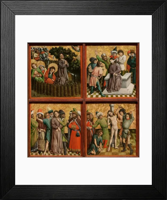 Framed Print : Altarpiece with The Passion of Christ, c. 1440s. Creator: Master of the Schlagl Altarpiece Framed Print : Altarpiece with The Passion of Christ, c. 1440s. Creator: Master of the Schlagl Altarpiece