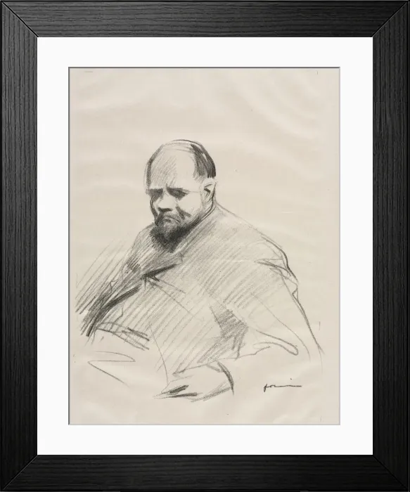 Framed Print : Ambroise Vollard. Creator: Jean Louis Forain (French, 1852-1931) Framed Print : Ambroise Vollard. Creator: Jean Louis Forain (French, 1852-1931)