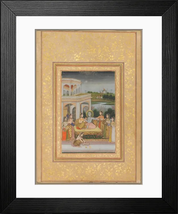 Framed Print : Bhairava Raga, early 1800s. Creator: Unknown Framed Print : Bhairava Raga, early 1800s. Creator: Unknown