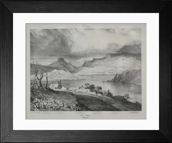 Framed Print : Auvergne: Lac dAidat, Auvergne, 1831. Creator: Eugene Isabey (French, 1803-1886) Framed Print : Auvergne: Lac dAidat, Auvergne, 1831. Creator: Eugene Isabey (French, 1803-1886)