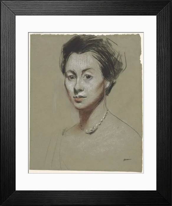 Framed Print : Ava Mendelsohn, fourth quarter 1800s or first third 1900s. Creator: Jean Louis Forain (French Framed Print : Ava Mendelsohn, fourth quarter 1800s or first third 1900s. Creator: Jean Louis Forain (French