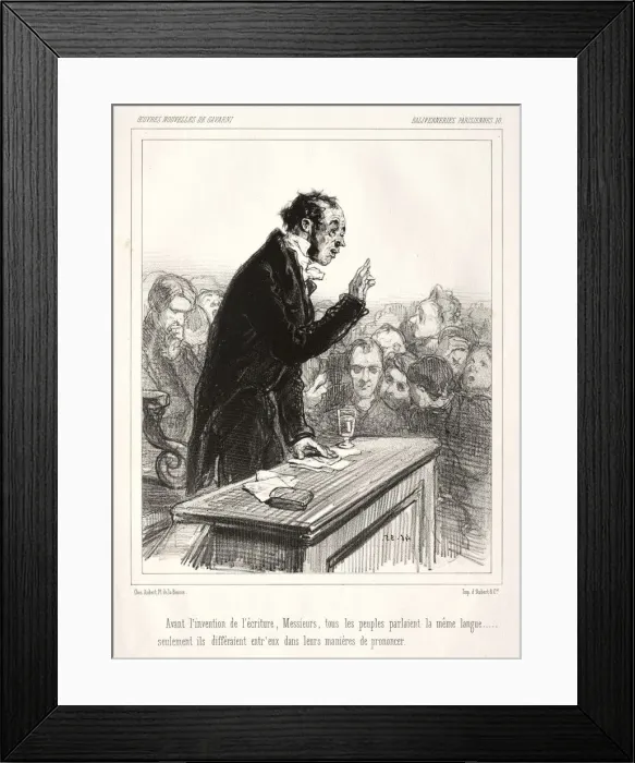 Framed Print : Baliverneries Parisiennes. Creator: Paul Gavarni (French, 1804-1866) Framed Print : Baliverneries Parisiennes. Creator: Paul Gavarni (French, 1804-1866)