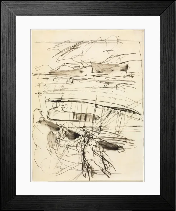 Framed Print : Avions reposant sur le terrain, 1914. Creator: Auguste Louis Lepere (French, 1849-1918) Framed Print : Avions reposant sur le terrain, 1914. Creator: Auguste Louis Lepere (French, 1849-1918)