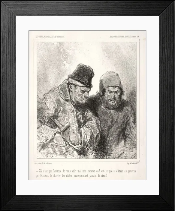 Framed Print : Baliverneries Parisiennes. Creator: Paul Gavarni (French, 1804-1866) Framed Print : Baliverneries Parisiennes. Creator: Paul Gavarni (French, 1804-1866)