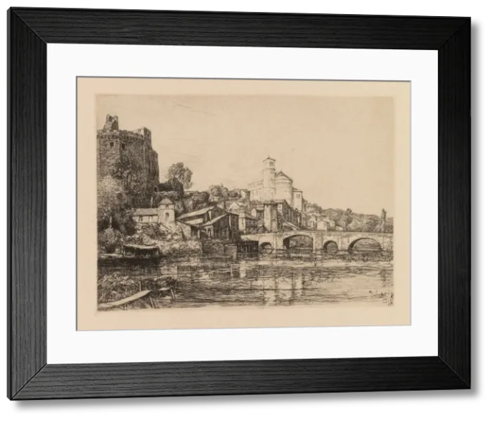 Framed Print : Auguste Lepere: Clisson (Loire-Maritime), 1909. Creator: Auguste Louis Lepere (French Framed Print : Auguste Lepere: Clisson (Loire-Maritime), 1909. Creator: Auguste Louis Lepere (French