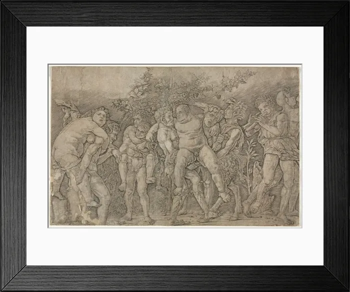 Framed Print : Bacchanal with Silenus. Creator: Andrea Mantegna (Italian, 1431-1506) Framed Print : Bacchanal with Silenus. Creator: Andrea Mantegna (Italian, 1431-1506)