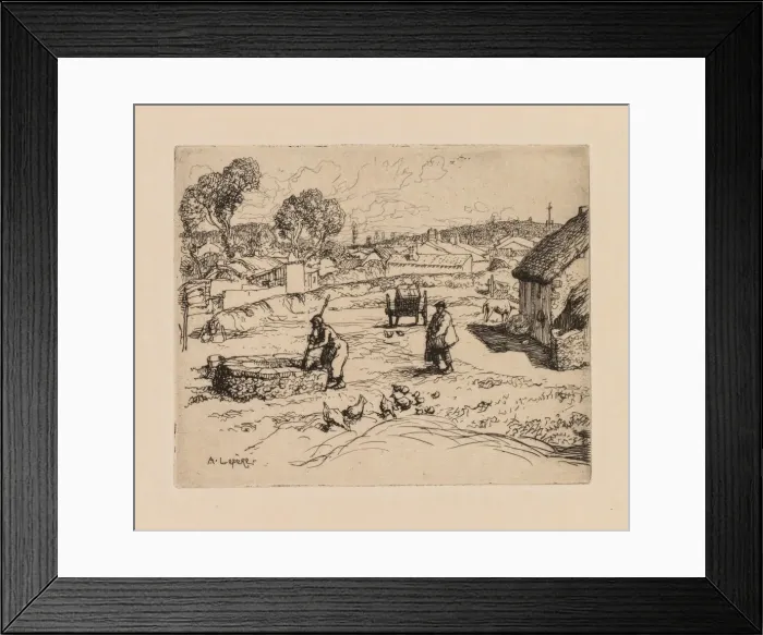 Framed Print : Auguste Lepere: La Masure (Vendee). Creator: Auguste Louis Lepere (French Framed Print : Auguste Lepere: La Masure (Vendee). Creator: Auguste Louis Lepere (French