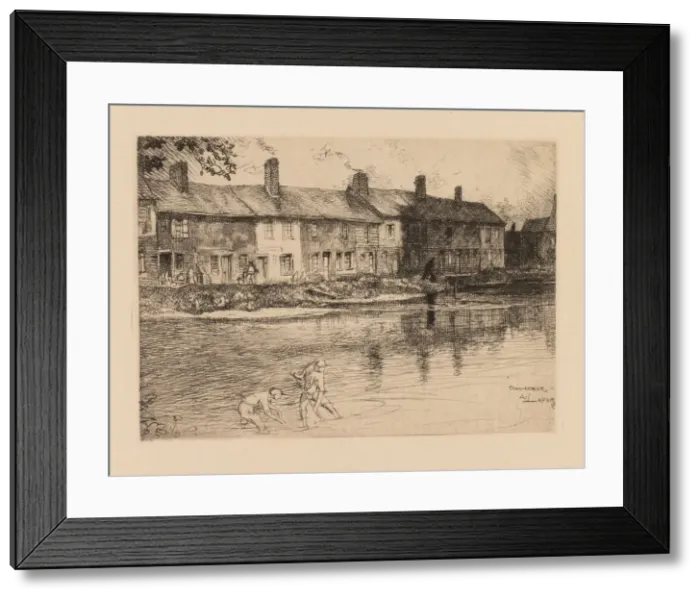 Framed Print : Auguste Lepere: La mare de la prairie a Crevecoeur (Picardie). Creator Framed Print : Auguste Lepere: La mare de la prairie a Crevecoeur (Picardie). Creator