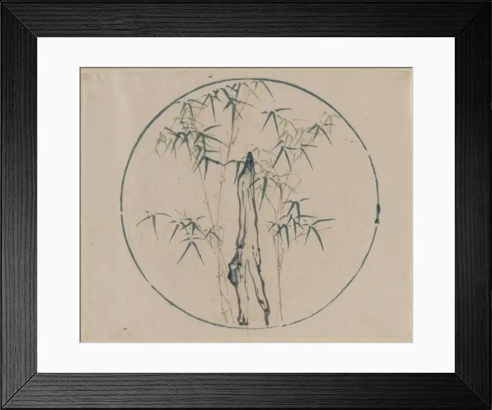 Framed Print : Bamboo and Rock, 1368-1644. Creator: Unknown Framed Print : Bamboo and Rock, 1368-1644. Creator: Unknown