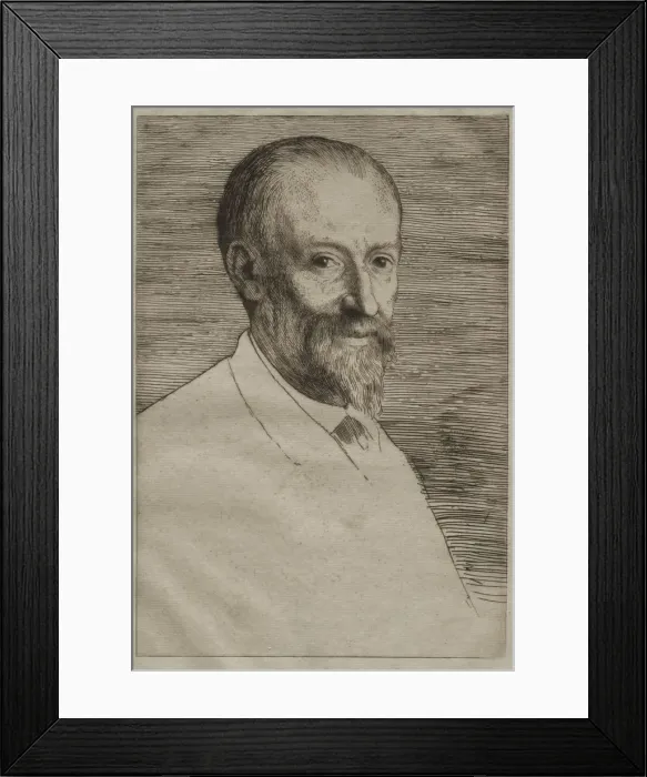 Framed Print : Auguste Poulet-Malassis. Creator: Alphonse Legros (French, 1837-1911) Framed Print : Auguste Poulet-Malassis. Creator: Alphonse Legros (French, 1837-1911)