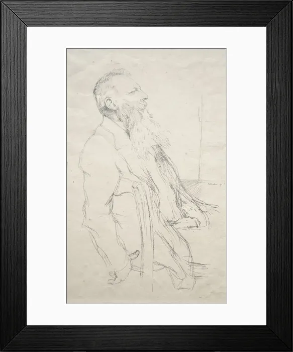 Framed Print : Auguste Rodin, 1897. Creator: William Rothenstein (British, 1872-1945) Framed Print : Auguste Rodin, 1897. Creator: William Rothenstein (British, 1872-1945)