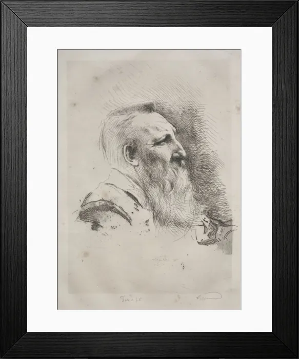 Framed Print : Auguste Rodin, 1900. Creator: Albert Besnard (French, 1849-1934) Framed Print : Auguste Rodin, 1900. Creator: Albert Besnard (French, 1849-1934)