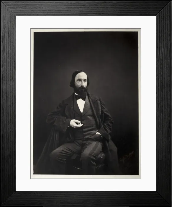 Framed Print : Auguste Vacquerie, c. 1860. Creator: Pierre Jean Delbarre (French, 1826-) Framed Print : Auguste Vacquerie, c. 1860. Creator: Pierre Jean Delbarre (French, 1826-)
