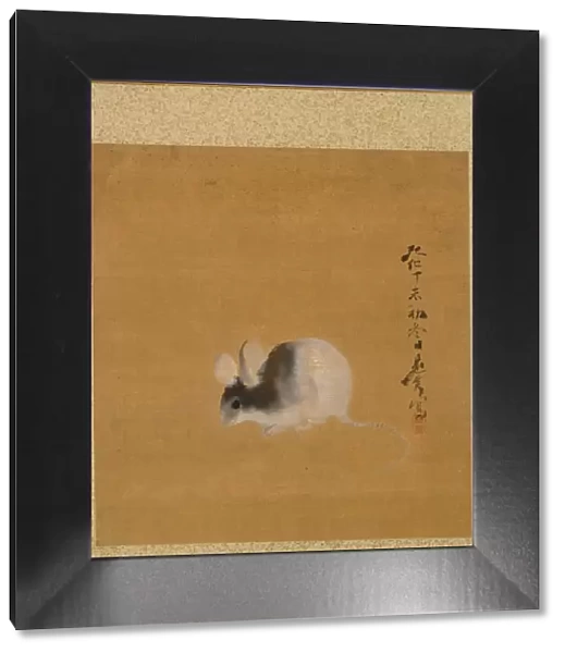 Leaf from Album of Seasonal Themes: Crescent Moon, 1847. Creator: Shibata Zeshin (Japanese