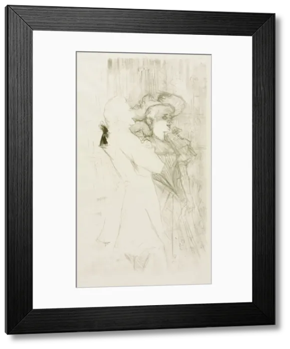 Framed Print : Lender and Auguez in The Song of Fortune, 1895. Creator: Henri de Toulouse-Lautrec Framed Print : Lender and Auguez in The Song of Fortune, 1895. Creator: Henri de Toulouse-Lautrec