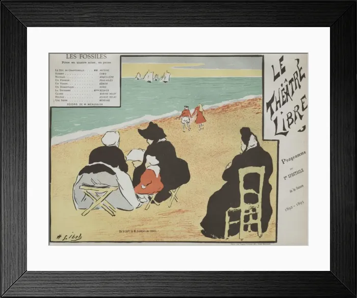Framed Print : Les Fossiles (Program from Theatre Libre), 1892. Creator: Henri Gabriel Ibels (French Framed Print : Les Fossiles (Program from Theatre Libre), 1892. Creator: Henri Gabriel Ibels (French