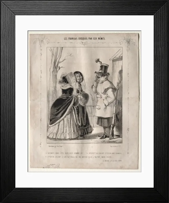 Framed Print : Les Francais croques par eux-memes: Vicomte, vous etes bien laid comme ca Framed Print : Les Francais croques par eux-memes: Vicomte, vous etes bien laid comme ca