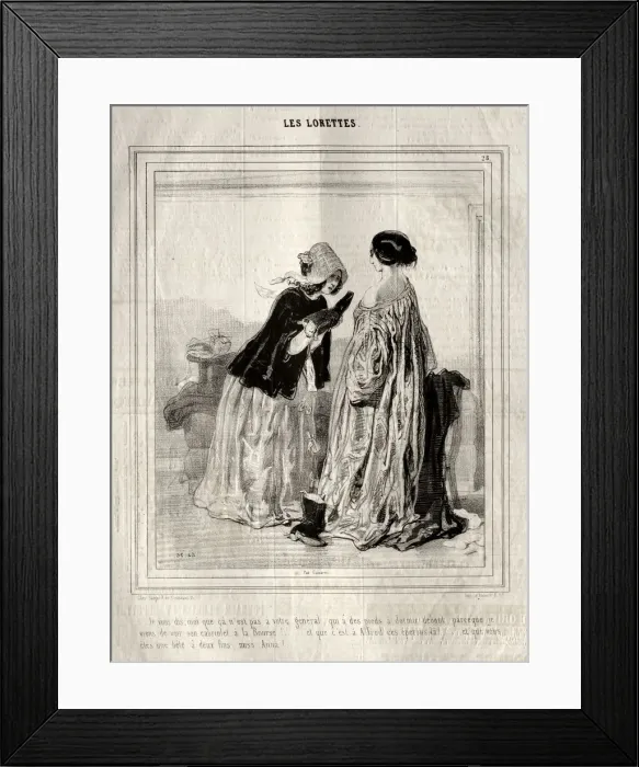 Framed Print : Les Lorettes, 1842. Creator: Paul Gavarni (French, 1804-1866) Framed Print : Les Lorettes, 1842. Creator: Paul Gavarni (French, 1804-1866)