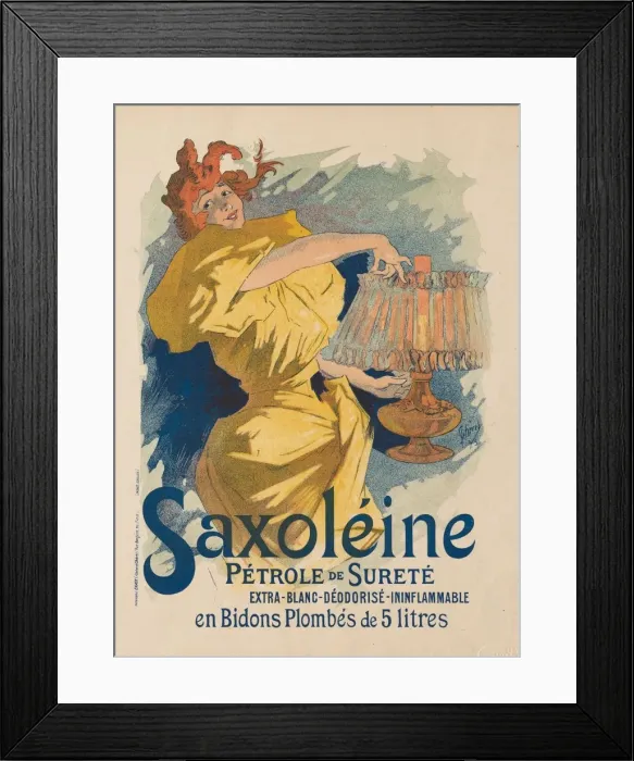 Framed Print : Les Maitres de LAffiche: Pl. 13, Saxoleine, 1895. Creator: Jules Cheret (French Framed Print : Les Maitres de LAffiche: Pl. 13, Saxoleine, 1895. Creator: Jules Cheret (French