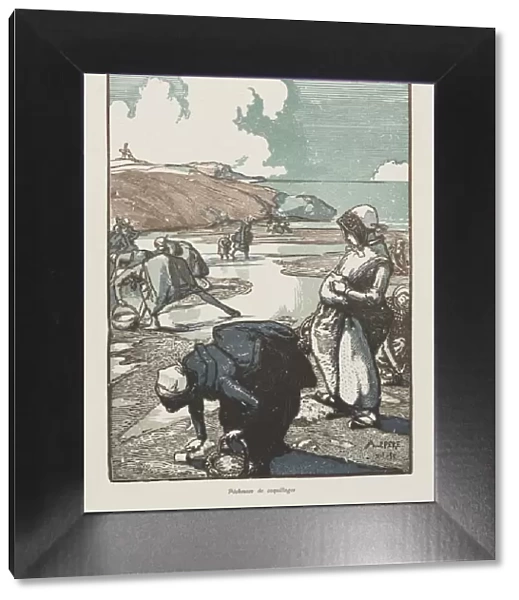 Les Pecheuses de Pignons, Saint-Jean-de-Mont, 1903. Creator: Auguste Louis Lepere