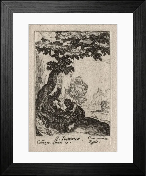 Framed Print : Les Penitents: St. Jean Baptiste. Creator: Jacques Callot (French, 1592-1635) Framed Print : Les Penitents: St. Jean Baptiste. Creator: Jacques Callot (French, 1592-1635)