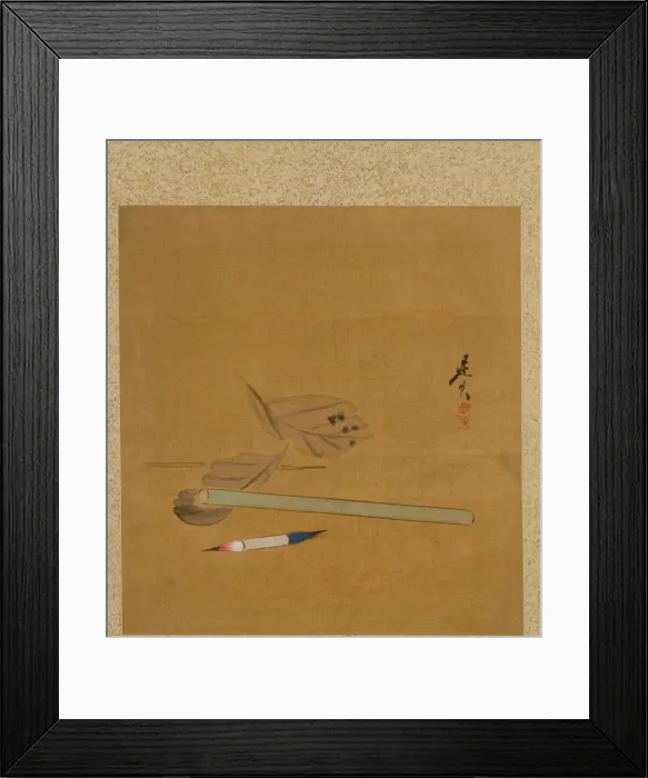 Framed Print : Leaf from Album of Seasonal Themes: Lotus, 1847. Creator: Shibata Zeshin (Japanese, 1807-1891) Framed Print : Leaf from Album of Seasonal Themes: Lotus, 1847. Creator: Shibata Zeshin (Japanese, 1807-1891)