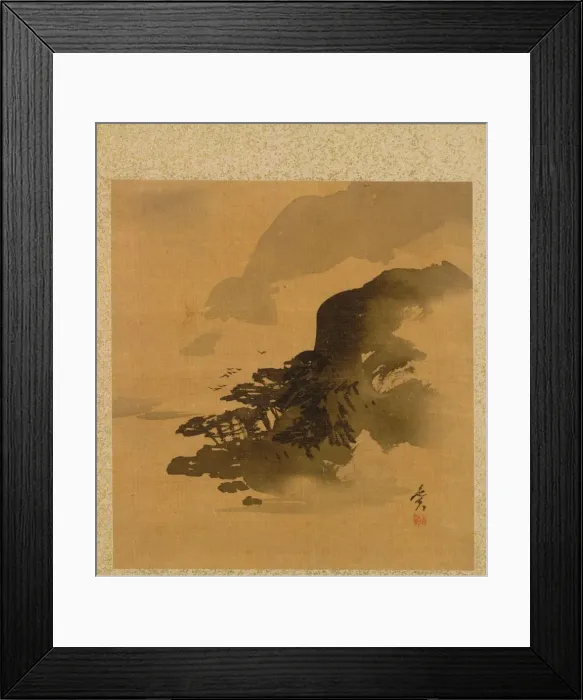 Framed Print : Leaf from Album of Seasonal Themes: Quail in Grass, 1847. Creator: Shibata Zeshin (Japanese Framed Print : Leaf from Album of Seasonal Themes: Quail in Grass, 1847. Creator: Shibata Zeshin (Japanese