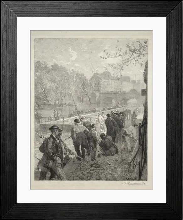 Framed Print : LEcluse de la Monnaie. Creator: Auguste Louis Lepere (French, 1849-1918) Framed Print : LEcluse de la Monnaie. Creator: Auguste Louis Lepere (French, 1849-1918)