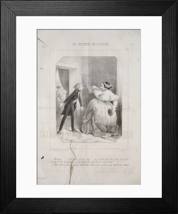 Framed Print : Les Mysteres de lamour: No. 1. Creator: Joseph Guillaume Bourdet (French, 1799-1869) Framed Print : Les Mysteres de lamour: No. 1. Creator: Joseph Guillaume Bourdet (French, 1799-1869)
